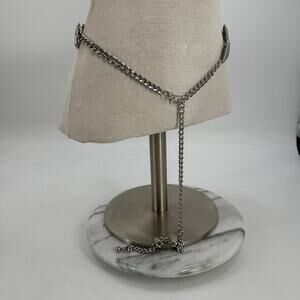 NWOT Puffy Heart Silver Chain Belt